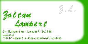 zoltan lampert business card